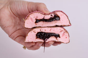 Strawberry Fudge Marshmallow Domes