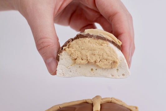 Caramel Milk Hot Cross Bun Marshmallow Egg Duo