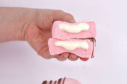 Strawberries & Cream Marshmallow Hearts