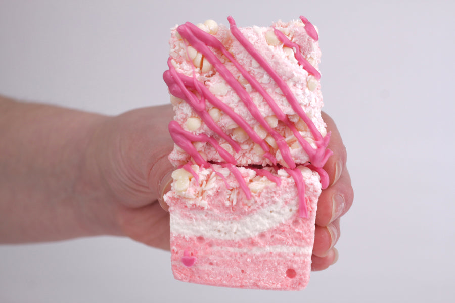 Strawberry White Choc Lamington Marshmallows - Staff Creation