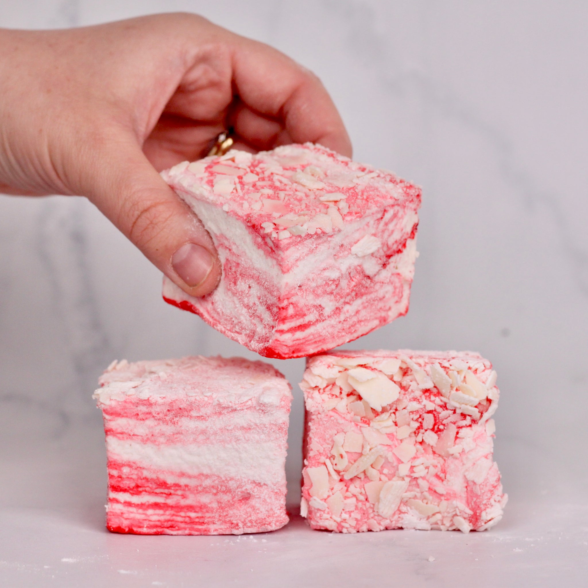 Candy Cane White Chocolate Marshmallows