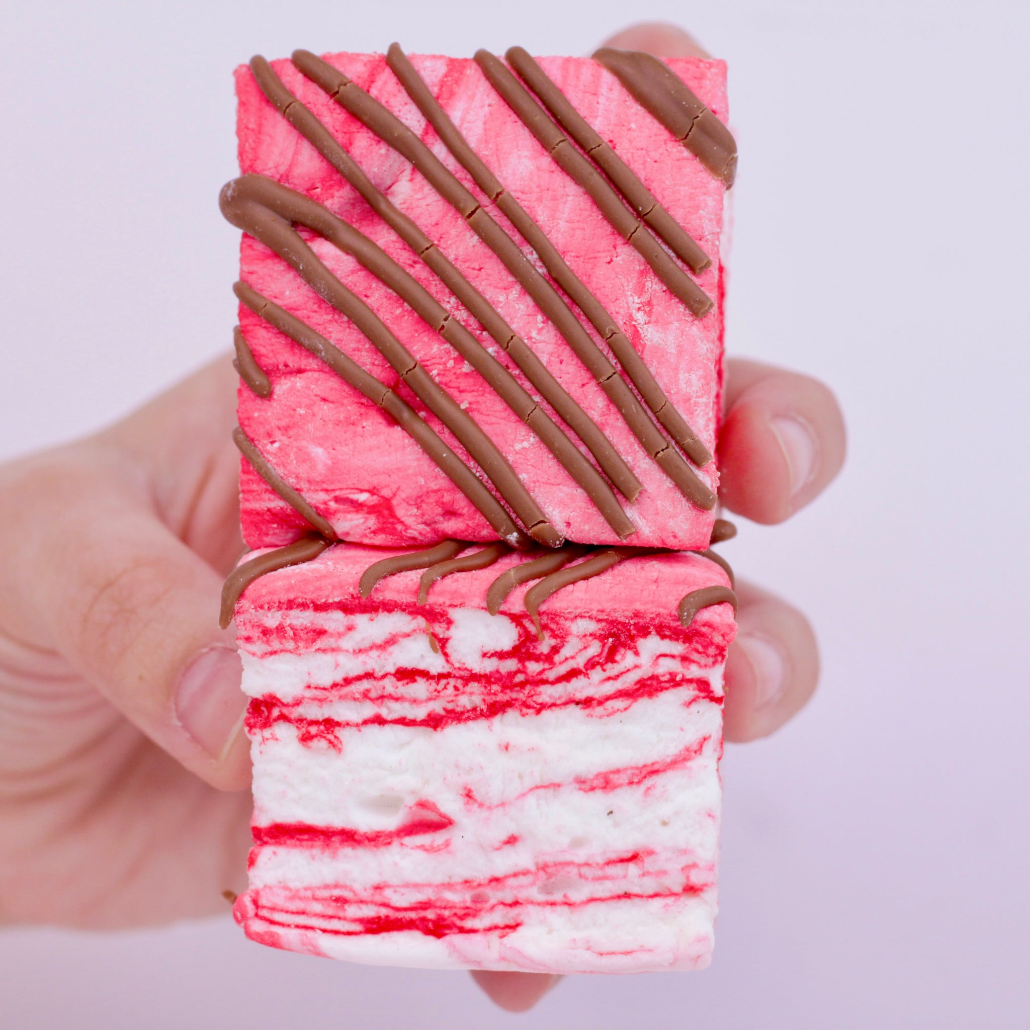 Choc Candy Cane Swirl Marshmallows