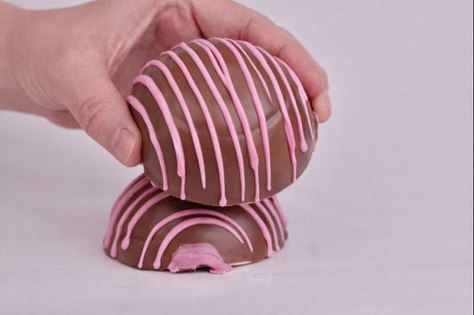 Strawberry Fudge Marshmallow Domes